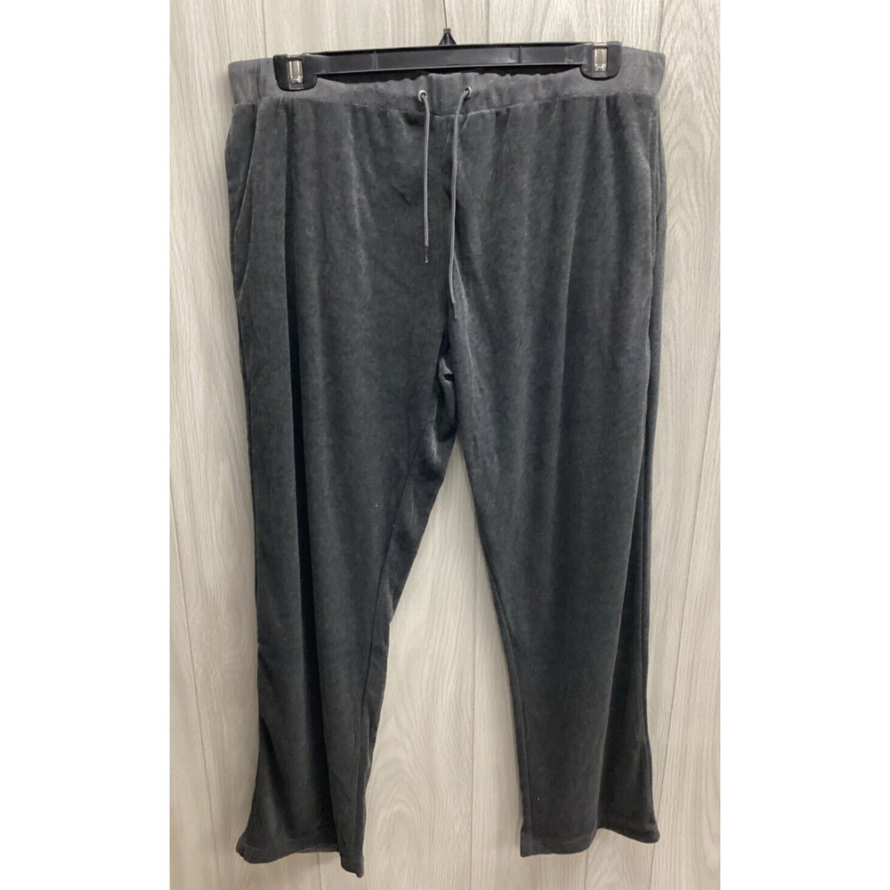 TRACKSUIT Women's (Size 3XL) Velour Jogging Pants Pockets Cotton Poly Drawstring